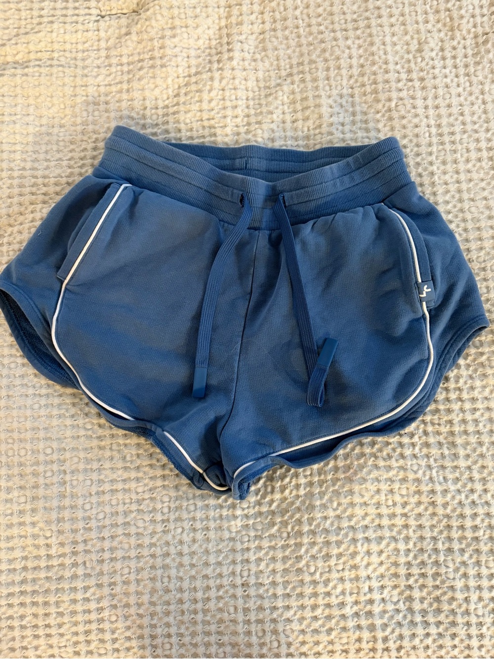 JoyLab Blue Women's Athletic Shorts with White Piping